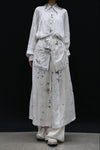 Mutedance 24 Autumn and Winter Flower Dye Button Long Dress MD-MD24FW103-hoary